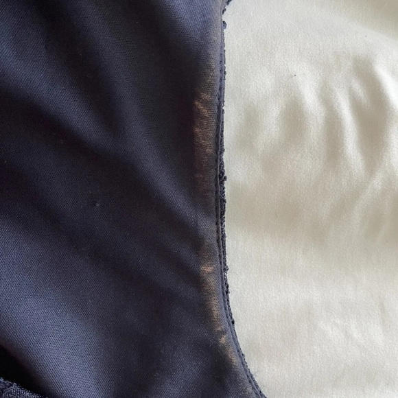 Navy Blue Chiffon Homecoming Dress with Silver Jeweled Belt Halter Top Size XS - Picture 5 of 7